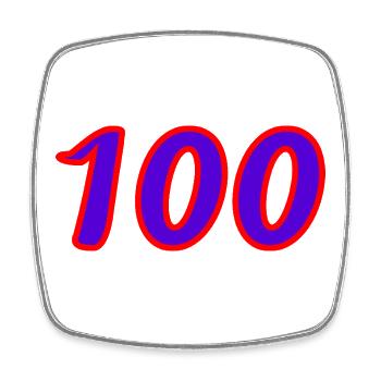 100. 100 JAHRE. 100-JÄHRIGES JUBILÄUM. GEBURTSTAG 100 - Viereckiger Kühlschrankmagnet - Weiß - Vorne