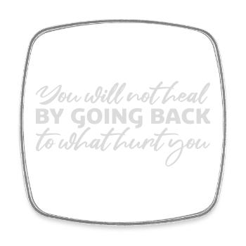 You Will Not Heal Healing Pain Let Go New - Square fridge magnet - white - Front