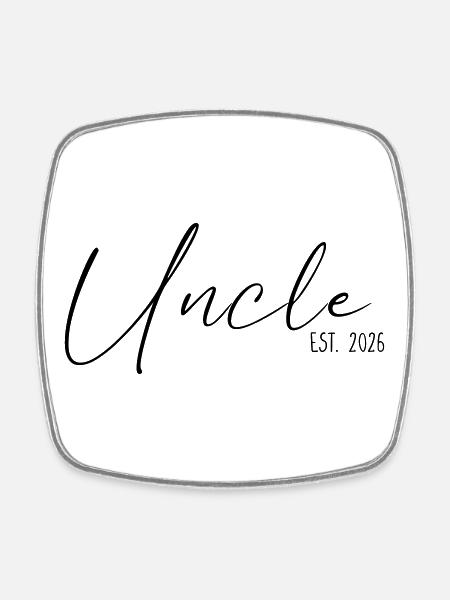 Uncle est. 2026 - Square fridge magnet - white