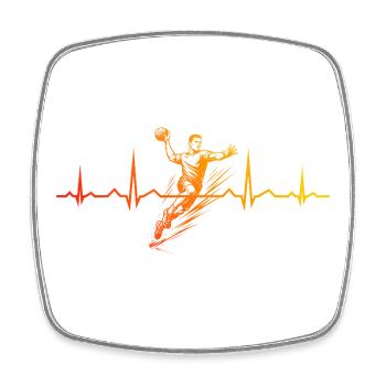Clear handball message for men - Square fridge magnet - white - Front
