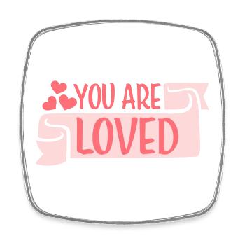You Are Loved No Matter How You Feel Mitgefühl - Viereckiger Kühlschrankmagnet - Weiß - Vorne