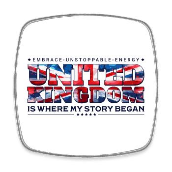 United Kingdom Where My Story Began - Square fridge magnet - white - Front