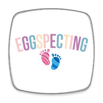 Eggspecting Osterschwangerschaft enthüllt niedliche Mama - Viereckiger Kühlschrankmagnet - Weiß - Vorne