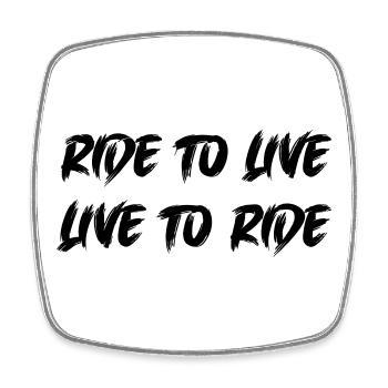 ride to live - Viereckiger Kühlschrankmagnet - Weiß - Vorne