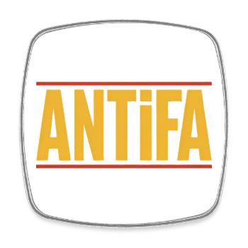 Antifa - Produits dérivés antifascistes - Magnet carré - blanc - Devant