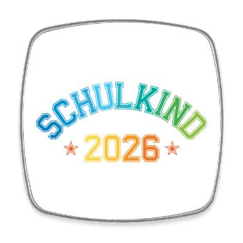 School Child 2026 School Enrollment College Leotard - Square fridge magnet - white - Front