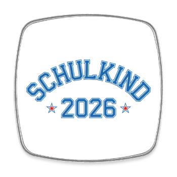 School Child 2026 School Enrollment College Leotard - Square fridge magnet - white - Front