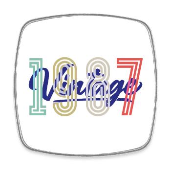 Cadeau d’anniversaire vintage vintage 1987 - Magnet carré - blanc - Devant