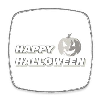 HAPPY HALLOWEEN - Viereckiger Kühlschrankmagnet - Weiß - Vorne