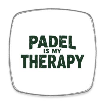 Padel is my Therapy Athlete Statement - Square fridge magnet - white - Front