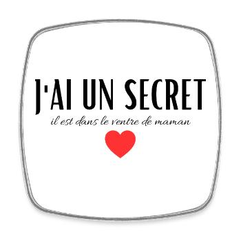 I Have a Secret, Future Big Brother, Future Big Sis - Square fridge magnet - white - Front