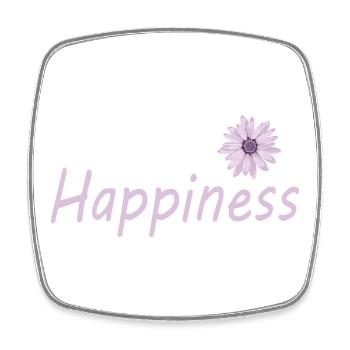 Happiness - Square fridge magnet - white - Front
