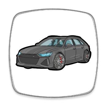 Grau Sportkombi Racing Flair - Viereckiger Kühlschrankmagnet - Weiß - Vorne