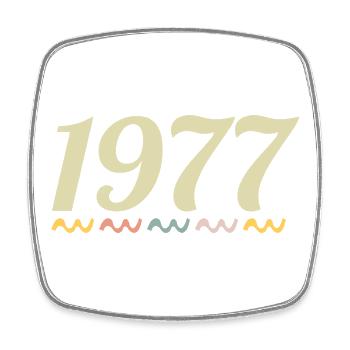 1977 - Magnet carré - blanc - Devant