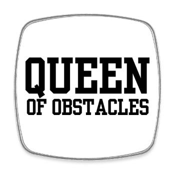 Queen of Obstacles - Square fridge magnet - white - Front