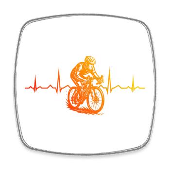 Roadbike Fans aufgepasst schlichtes Statement - Viereckiger Kühlschrankmagnet - Weiß - Vorne