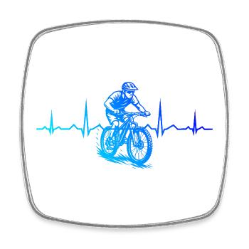 Coole Mountainbike Inspiration - Viereckiger Kühlschrankmagnet - Weiß - Vorne