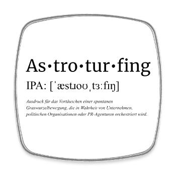 Astroturfing - Viereckiger Kühlschrankmagnet - Weiß - Vorne