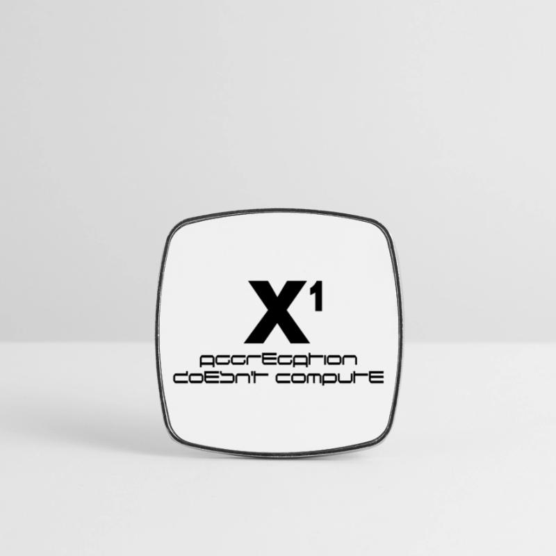 X hoch eins – aggregation doesn't compute Viereckiger Kühlschrankmagnet