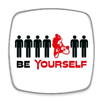Cycling ball, cycleball, indoor cycling - Square fridge magnet - white - Front
