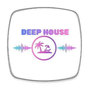 Ambiances Deep House - Magnet carré - blanc - Devant