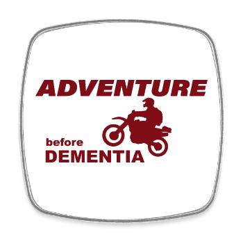 MOTORCYCLE ADVENTURE - Square fridge magnet - white - Front
