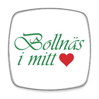 Bollnäs in my heart - Square fridge magnet - white - Front
