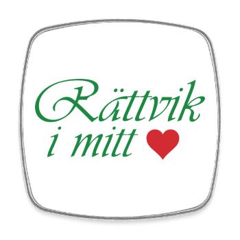 Rättvik in my heart - Square fridge magnet - white - Front