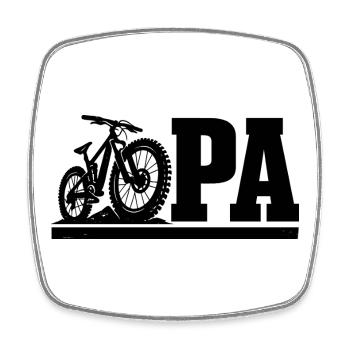 Biker Opa Motorrad Geschenk Lustig - Viereckiger Kühlschrankmagnet - Weiß - Vorne