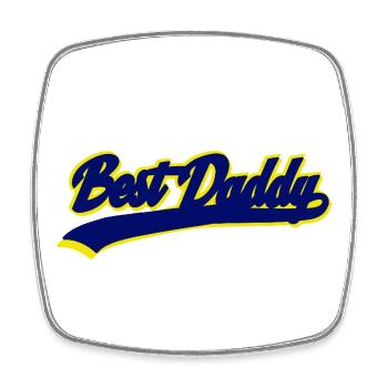Meilleure typographie Daddy Retro Sport - Magnet carré - blanc - Devant