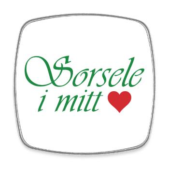 Sorsele dans mon cœur - Magnet carré - blanc - Devant