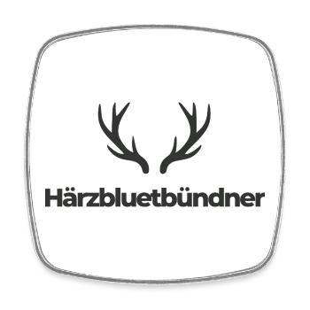Härzbluetbündner - Square fridge magnet - white - Front