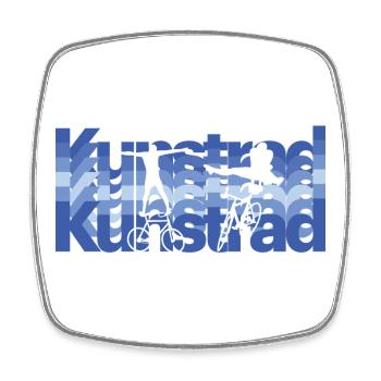 Artistic cycling, artistic cycling, indoor cycling - Square fridge magnet - white - Front