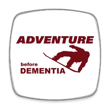 SNOWBOARD ADVENTURE - Square fridge magnet - white - Front