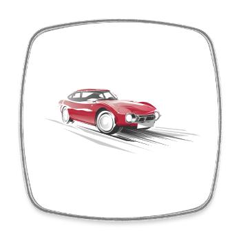 2000GT - Viereckiger Kühlschrankmagnet - Weiß - Vorne