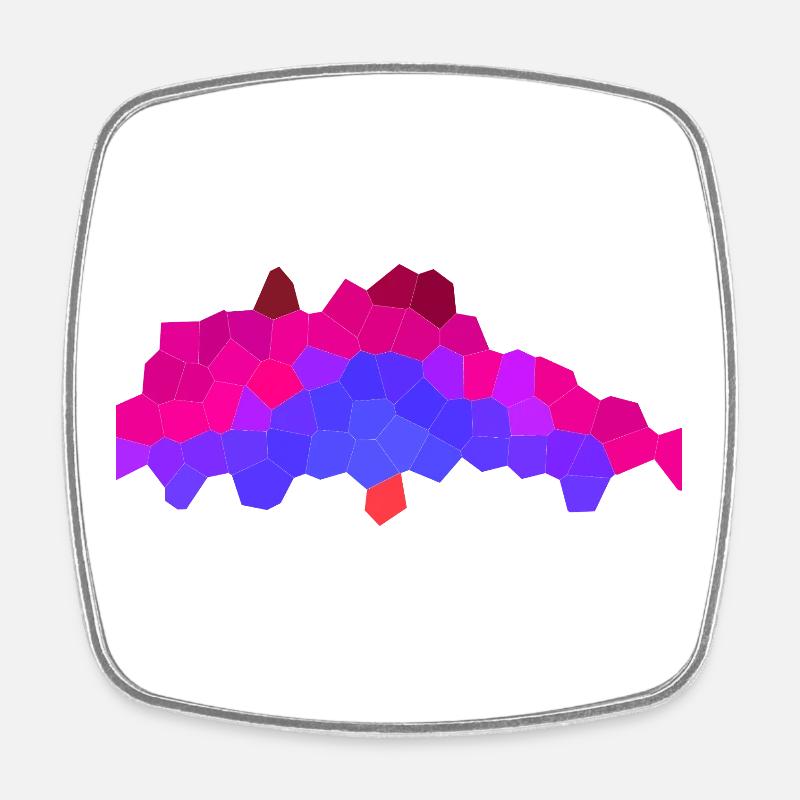 Berry Neon Horizon - Magnet carré - blanc