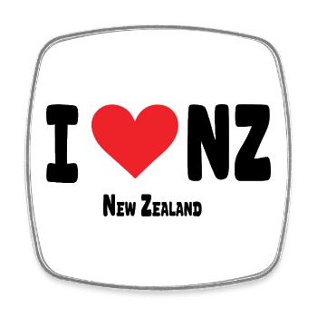 Ich liebe Neuseeland, Stolze Neuseeländer. - Viereckiger Kühlschrankmagnet - Weiß - Vorne