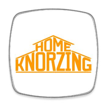 Homeknorzing - Viereckiger Kühlschrankmagnet - Weiß - Vorne