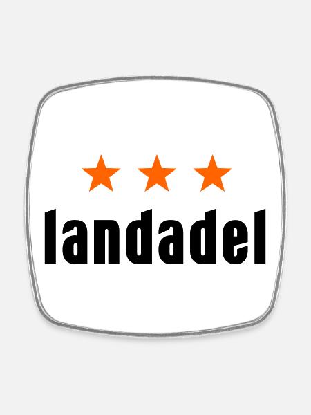 Landed gentry with stars - Square fridge magnet - white