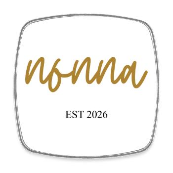nonna est 2026 - Viereckiger Kühlschrankmagnet - Weiß - Vorne