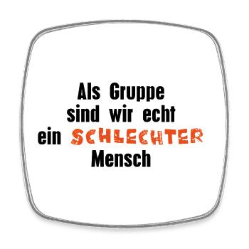 Bad person - Square fridge magnet - white - Front