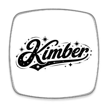 Kimber name first last family - Square fridge magnet - white - Front