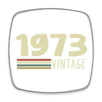1973-Jubiläum-1973-retro-1973 - Viereckiger Kühlschrankmagnet - Weiß - Vorne