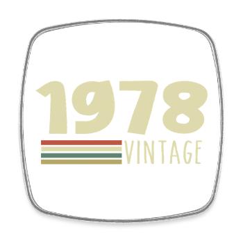 1978-Jubiläum-1978-retro-1978 - Viereckiger Kühlschrankmagnet - Weiß - Vorne