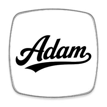 Adam name first last family - Square fridge magnet - white - Front