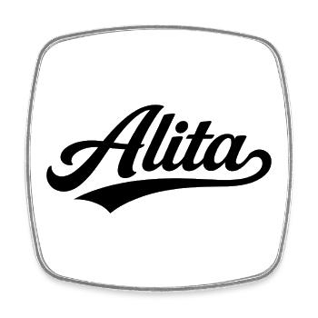 Alita name first last family - Square fridge magnet - white - Front