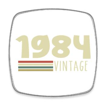 1984-Jubiläum-1984-retro-1984 - Viereckiger Kühlschrankmagnet - Weiß - Vorne