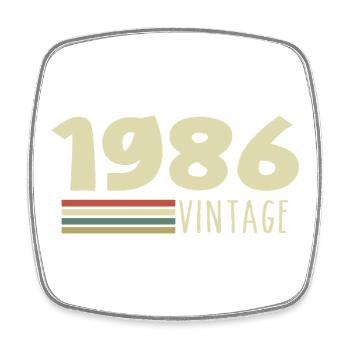 1986-Anniversary-1986-retro-1986 - Square fridge magnet - white - Front