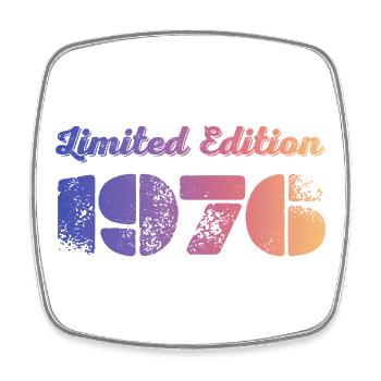 Vintage 1976 - Viereckiger Kühlschrankmagnet - Weiß - Vorne