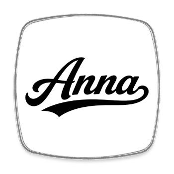 Anna, Name, vorne, letzte Familiengeschenke - Viereckiger Kühlschrankmagnet - Weiß - Vorne
